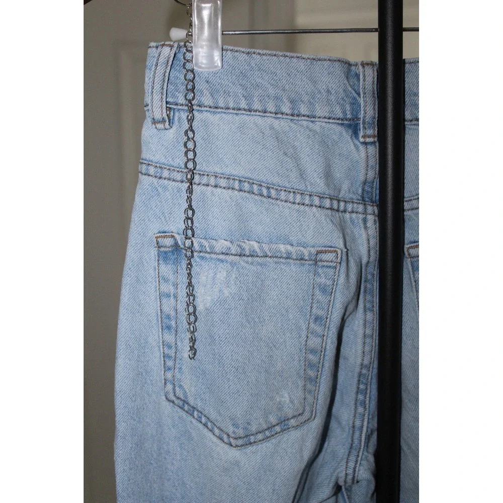 PacSun Two Tone Baggy Jeans High Waisted Wide Leg Blue Denim Womens 24